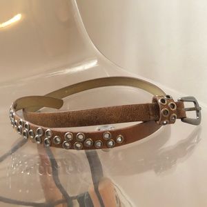 French Connection Metel Eyelet Studded Brown Belt